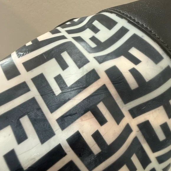 Fendi Black and Gray Crossbody Bag with Gold Accents (Pre-owned see below) - Picture 4 of 6